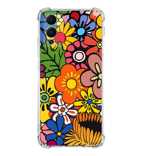 PrintiFy İnfinix Hot 12 Play Uyumlu Retro Color 2 Baskılı Şeffaf Köşe Korumalı Antişok Kılıf