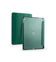 Apple iPad Pro 10.5 (7.Nesil) Uyumlu Kılıf Zore Tri Folding Kalem Bölmeli Standlı Kılıf (Koyu Yeşil)