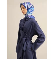 Armine Sura İpek Eşarp 9306-06 Mor Karışık Desen