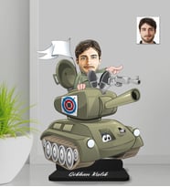 Kişiye Özel Asker Erkek Ahşap Biblo-3