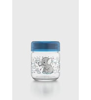 Renga Dolce Desenli 210 ml Silikon Contalı Cam Mama Kavanozu 222003 Mavi
