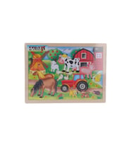 Mey İthalat® 6476 TAHTA PZL 48 ÇİFTLİK HAYVANLARI