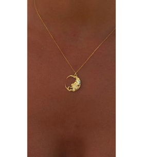 Ay dede Kolye 925 Ayar (Gold)