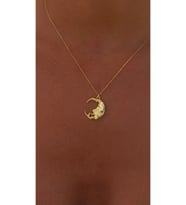 Ay dede Kolye 925 Ayar (Gold)