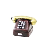 Ankesörlü Telefon Tasarımlı Vintage Dekoratif Biblo - Reçine Malzeme