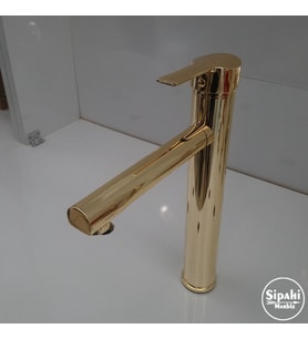 Sipahi Marble Altın Renk Çanak Lavabo Bataryası