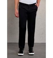 Hatemoğlu Siyah Slim Fit Desenli Yandan Cep Kanvas Pantolon (A.Siyah)