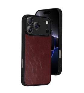 Apple iPhone 17 Pro Aras Deri Kapak - Bordo