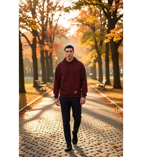 Erkek Kapüşonlu Düşük Kol Uzun Kollu Oversize Kalıp Sweatshirt Fonksiyonel Dayanıklı Rahat