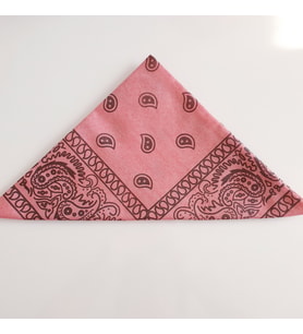 % 100 Pamuk etnik desen unısex bandana (Gül Kurusu)