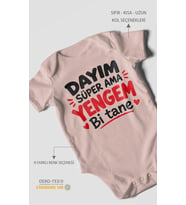 Dayım süper ama yengem bi tane Kısa Kollu Bebek Body %100 Pamuk