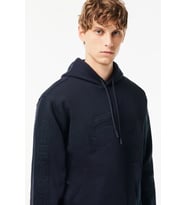 Lacoste Men's Relaxed Fit Kapüşonlu Baskılı Hoodie Sweatshirt Erkek Organik Pamuk Sweatshirt Siyah