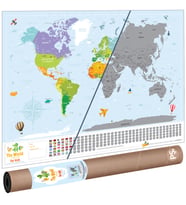 Scratch Map Kids Eyaletli Kazınabilir Çocuk Dünya Haritası En Büyük Boy 70×100 Türkiye’de Tek