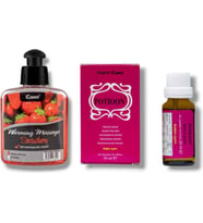 Caas Çilek Aromalı Isıtıcılı Masaj Yağı 100 Ml + Potıoon Kadınlara Özel Damla