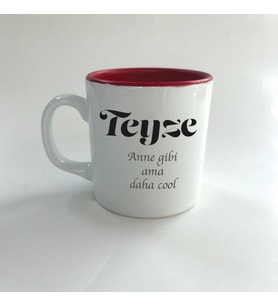 Teyze Baskılı Kırmızı Multi Kupa