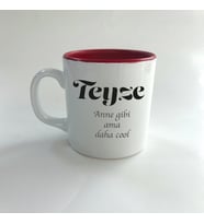 Teyze Baskılı Kırmızı Multi Kupa