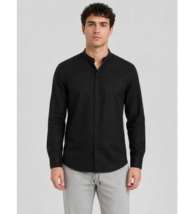 Baros Hakim Yaka Uzun Kol Slim Fit Keten Gömlek - 7684
