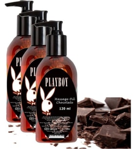 Playboy Chocolate Massage Oil 3 Adet Çikolata Aromalı Vücut Masaj Yağı
