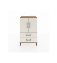 Arges Komodin 2 Raflı 2 Çekmeceli 2 Kapaklı 60x30x96 Çam-Aytaşı