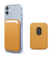 Microsonic Apple iPhone 12 Mini Leather Wallet MagSafe Sarı