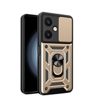 Vivo Y27 Kılıf Pars Lens Yüzüklü Silikon - Gold