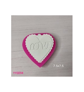 YY0094 Love Yazılı Kalp Silikon Kalıp