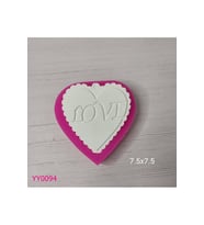 YY0094 Love Yazılı Kalp Silikon Kalıp