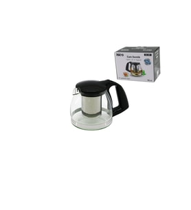 700ML CAM DEMLİK ÇELİK SÜZGEÇLİ - PLASTİK KULP - KAPAK - KROM ÇERÇEVE (4915)