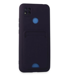 Newface Xiaomi Redmi 9C Kılıf Kelvin Kartvizitli Silikon - Derin Mor