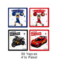 Arabalı ve Motorlu Mini Akıllı Not Kağıdı 50 Yaprak Yapışkansız Post-it