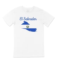 El Salvador Haritalı ve Bayraklı Tişört