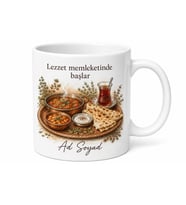 Memleket Lezzeti Temalı Baskılı Kupa Bardak Özel Tasarım Hediye Kupa