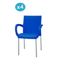 Omnipazar MT-CF880 Mare Plastik Bahçe Balkon Koltuk Sandalye 4'lü Set