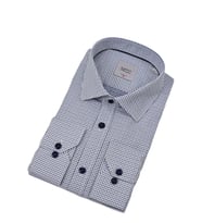Erkek Puantiyeli Slim Fitt Uzun Kol Gömlek 2380 BGL-ST04375 (İndigo)