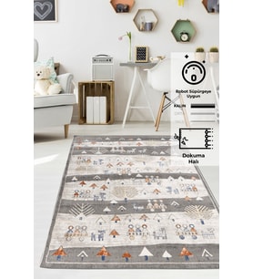 Konfor Kids 4583 Motto Modern Dokuma Çocuk Halısı