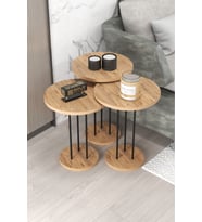 Zigon Sehpa Terra 3 Lü Set Traverten