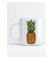 Ananas Sticker Aesthetic Baskı Porselen Kupa Bardak