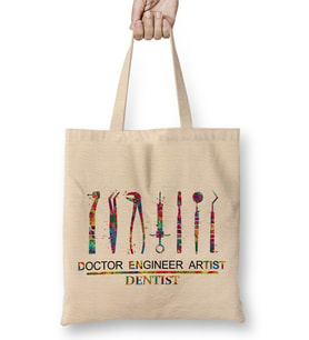 Doctor Engineer Artist Dentist 021 Bez Çanta Uzun Saplı