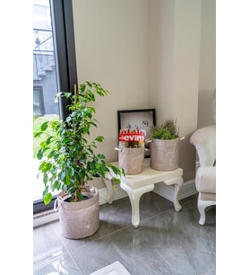 Kulplu Yuvarlak Düzenleyici Çok Amaçlı Kolay Taşınabilen Organizer Keçe Sepet (maxi) 03655