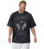 Sleep Token Rock Metal Müzik Grubu Baskılı Unisex Oversize Vintage Yıkamalı Tişört