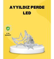 126 LED’li Yıldız Ay Perde Işık Prizden Çalışan Dekoratif Aydınlatma