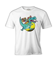 Okula Dönüş - Dinazor Beyaz Erkek Tshirt