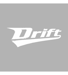 Drift Araba Sticker siyah 15x5 CM (Beyaz)