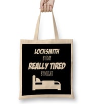 Locksmith Job Fun Gift for every Locksmith Funny Slogan Hobby Work Worker Bez Çanta Uzun Saplı