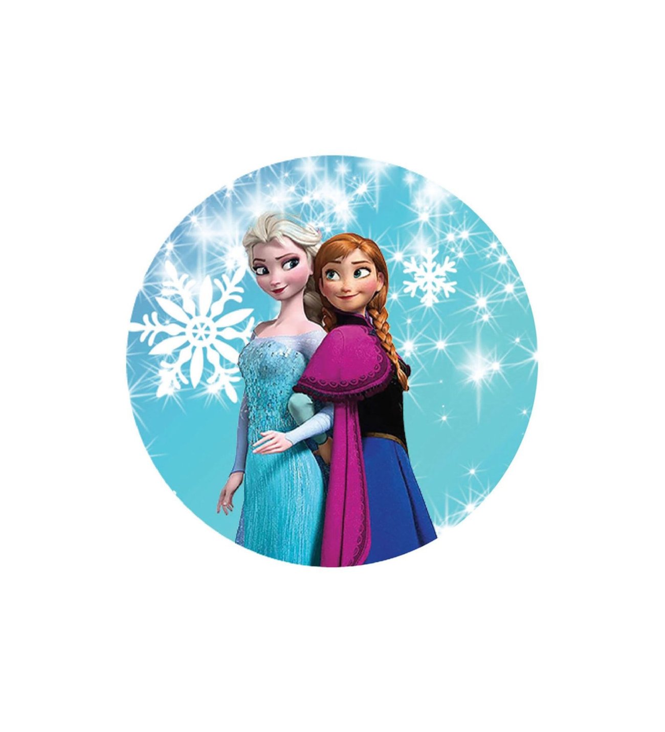 Elsa Anna Frozen Etiketi, 5cm - 40 Adet Opak Etiket