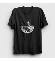 Presmono Unisex Siyah Mower Astronaut Space Astronot Uzay T-Shirt 283388tt