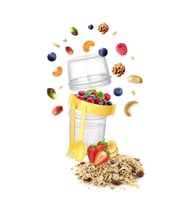 Hazneli Müsli ve Mama Saklama Kabı 1100 ml