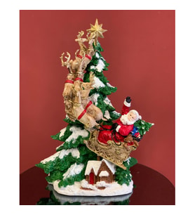ÇAM AĞACINDA NOEL BABA DEKOR HS661 (Kahverengi)
