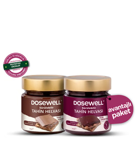 Dosewell Sürülebilir Tahin Helvası Ham Kakaolu ve Mor Aronyalı 250 gr 2'li Paket