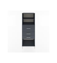Hyperion Dolap 2 Raflı 3 Çekmeceli 60x44x163 Antrasit-Antrasit